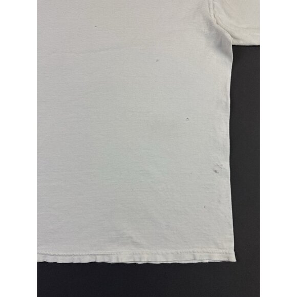 Rare Vintage Y2K Carhartt Hard At Work Thrashed Worn White Shirt Workwear Hype - Picture 11 of 15